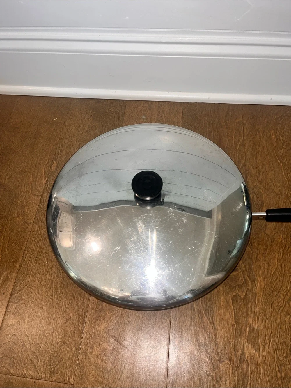 Vintage Revere Ware 12 Inch Stainless Steel Skillet W/Lid: USA 86a